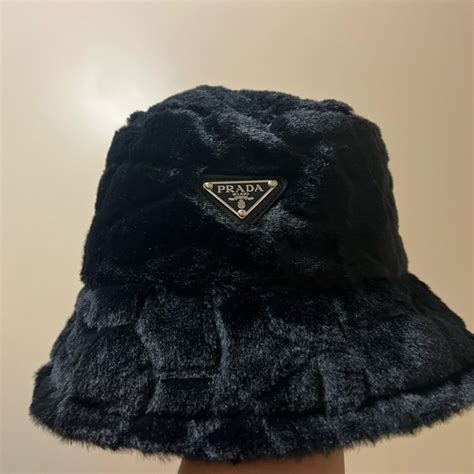 prada bucket hat women|prada fluffy bucket hat.